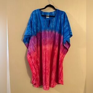 Women Kimono Tie Dye  Women Short Sleeve Fits Most One Size Coverup
